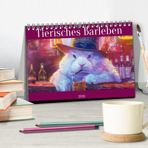 Produktbild: Tierisches Barleben (Tischkalender 2026 DIN A5 quer), CALVENDO Monatskalender