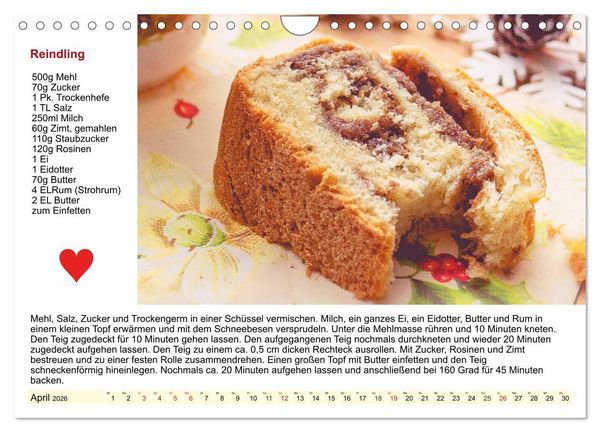Produktbild: Delikates &Ouml;sterreich. K&uuml;chenkalender mit den klassischen S&uuml;&szlig;speisen (Wandkalender 2026 DIN A4 quer), CALVENDO Monatskalender