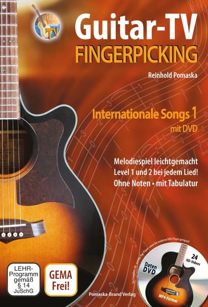 Produktbild: Guitar-TV: Fingerpicking - Internationale Songs 1 (mit DVD)
