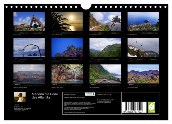 Produktbild: Madeira die Perle des Atlantiks (Wandkalender 2026 DIN A4 quer), CALVENDO Monatskalender
