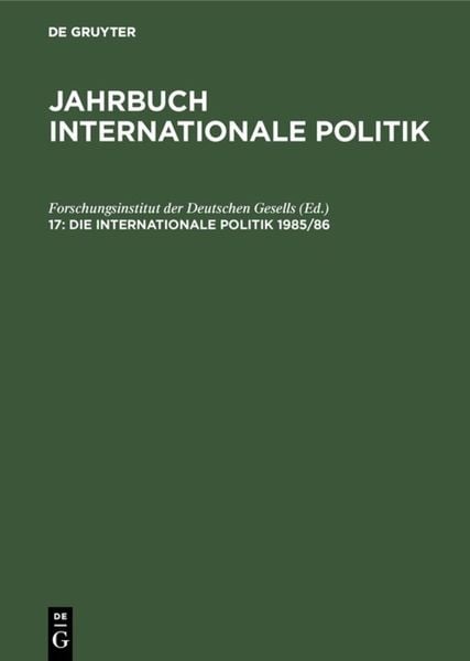 Produktbild: Die Internationale Politik 1985/86