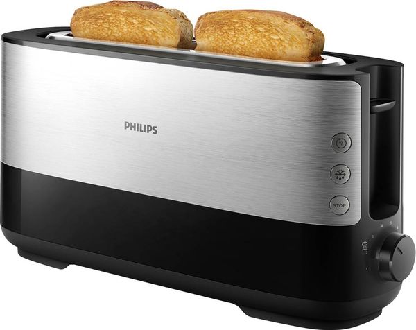 Produktbild: Philips Home HD2692/90 Viva Langschlitztoaster Edelstahl, Schwarz