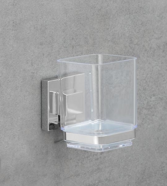 Produktbild: Vacuum-Loc&reg; Zahnputzbecher Mod. Quadro Edelstahl, Befestigen ohne bohren