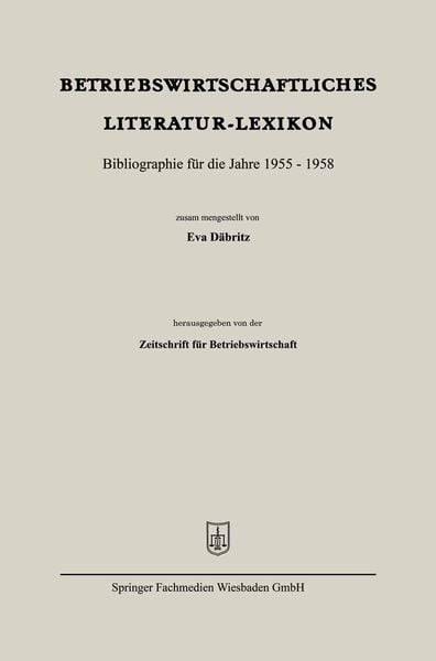 Produktbild: Betriebswirtschaftliches Literatur-Lexikon