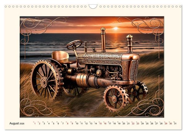 Produktbild: Steampunk Traktoren (Wandkalender 2026 DIN A3 quer), CALVENDO Monatskalender