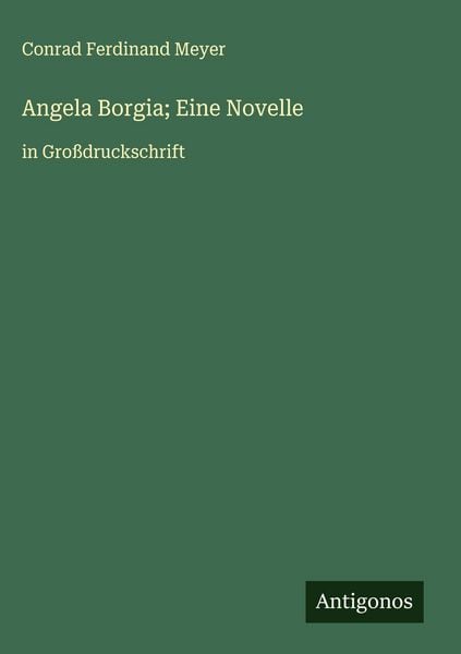 Produktbild: Angela Borgia; Eine Novelle