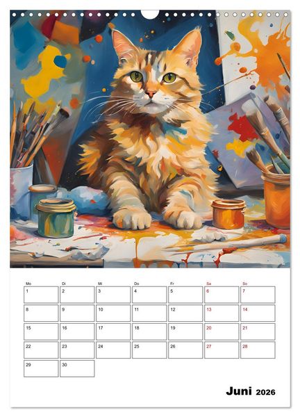 Produktbild: Katzenmagie (Wandkalender 2026 DIN A3 hoch), CALVENDO Monatskalender