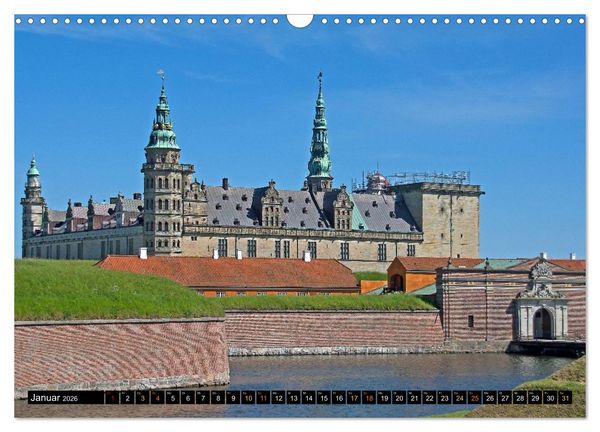 Produktbild: Schl&ouml;sser in D&auml;nemark (Wandkalender 2026 DIN A3 quer), CALVENDO Monatskalender