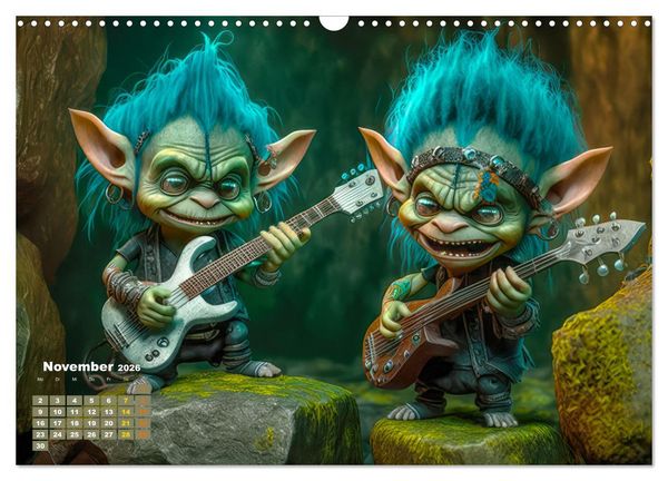 Produktbild: Trolls rocken ab (Wandkalender 2026 DIN A3 quer), CALVENDO Monatskalender