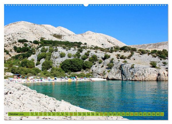 Produktbild: Istrien und Insel Krk - Impressionen eines kroatischen Sommers (hochwertiger Premium Wandkalender 2026 DIN A2 quer), Kunstdruck in Hochglanz