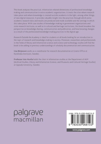 Produktbild: Research Outside The Academy