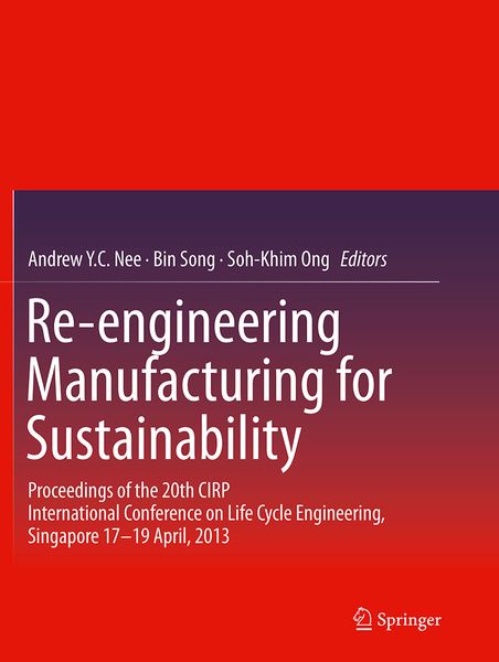 Produktbild: Re-engineering Manufacturing for Sustainability