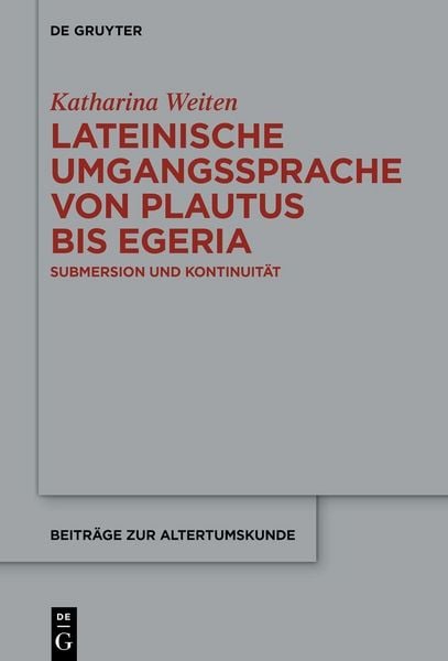 Produktbild: Lateinische Umgangssprache von Plautus bis Egeria