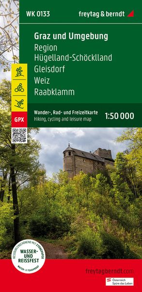 Produktbild: Graz und Umgebung, Wander-, Rad- und Freizeitkarte 1:50.000, freytag & berndt, WK 0133