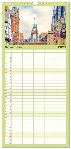 Produktbild: Familienplaner 2027 - Britische Inseln - Highlights des K&ouml;nigreichs mit 5 Spalten (Wandkalender, 21 x 45 cm) CALVENDO