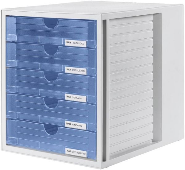 Produktbild: HAN Schubladenbox, 5 Sch&uuml;be, Geh&auml;use: lichtgrau (81420577)