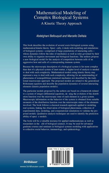 Produktbild: Mathematical Modeling of Complex Biological Systems