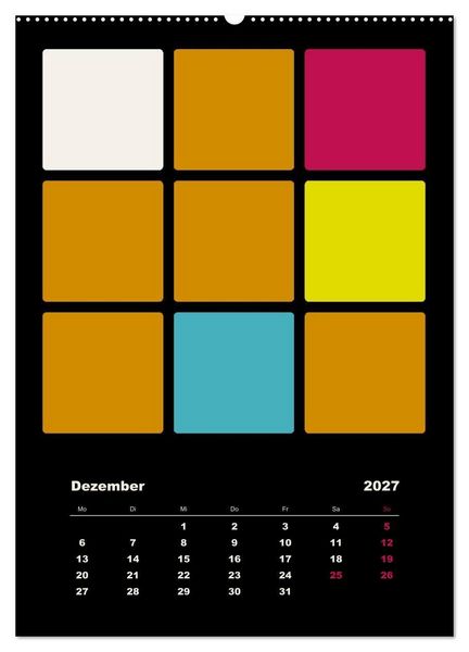 Produktbild: Fotokalender FARBFL&Auml;CHEN (hochwertiger Premium Wandkalender 2027 DIN A2 hoch), Kunstdruck in Hochglanz