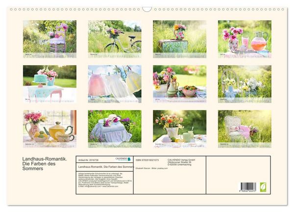 Produktbild: Landhaus-Romantik. Die Farben des Sommers (Wandkalender 2026 DIN A2 quer), CALVENDO Monatskalender