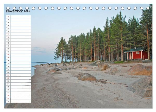Produktbild: Einsame Natur - Terminkalender (Tischkalender 2026 DIN A5 quer), CALVENDO Monatskalender