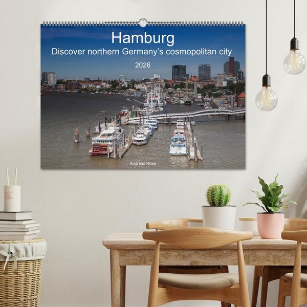 Produktbild: Hamburg.Discover northern Germany&rsquo;s cosmopolitan city (Wall Calendar 2026 DIN A2 landscape), CALVENDO 12 Month Wall Calendar