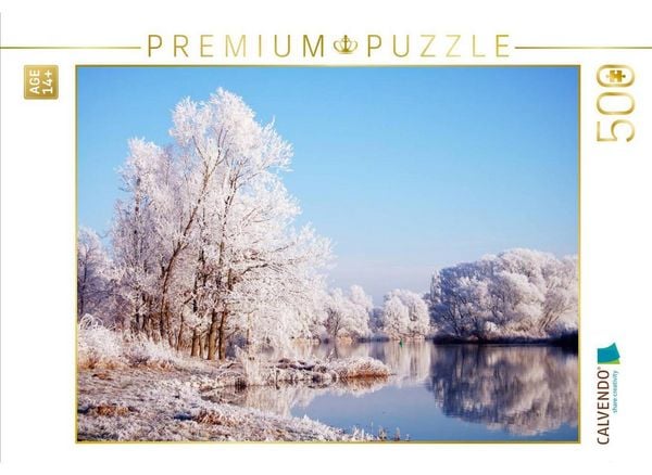 CALVENDO Puzzle Winterlandschaft an der Havel. Landschaft im Havelland. | 500 Teile Lege-Größe 48 × 36 cm Foto-Puzzle für Erwachsene