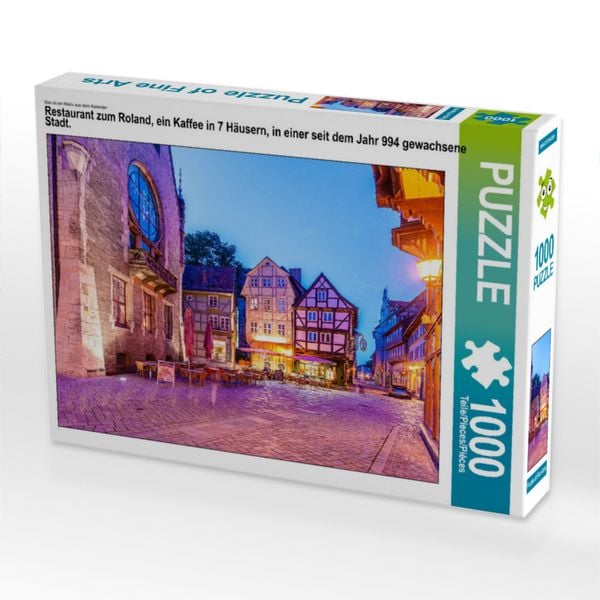 Produktbild: CALVENDO Puzzle Restaurant zum Roland, ein Kaffee in 7 H&auml;usern, in einer seit dem Jahr 994 gewachsene Stadt. | 1000 Teile Lege-Gr&ouml;&szlig;e 64x48cm Foto-Puzz