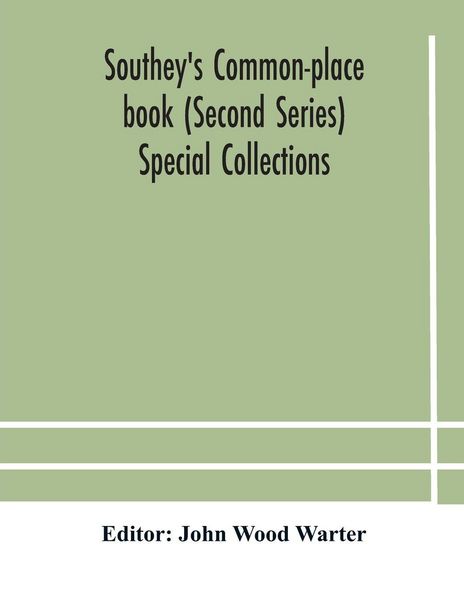 Produktbild: Southey'S Common-Place Book (Second Series) Special Collections