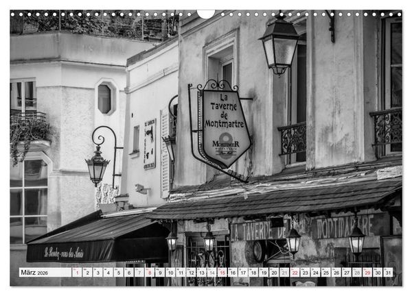 Produktbild: PARIS Monochrome Impressionen (Wandkalender 2026 DIN A3 quer), CALVENDO Monatskalender