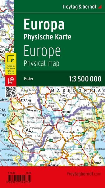 Produktbild: freytag & berndt Poster Europa physisch 1:3,5 Mio.