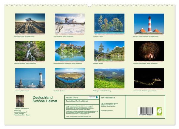 Produktbild: Deutschland Sch&ouml;ne Heimat (hochwertiger Premium Wandkalender 2027 DIN A2 quer), Kunstdruck in Hochglanz