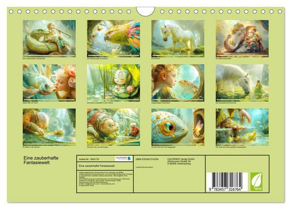 Produktbild: Eine zauberhafte Fantasiewelt (Wandkalender 2026 DIN A4 quer), CALVENDO Monatskalender