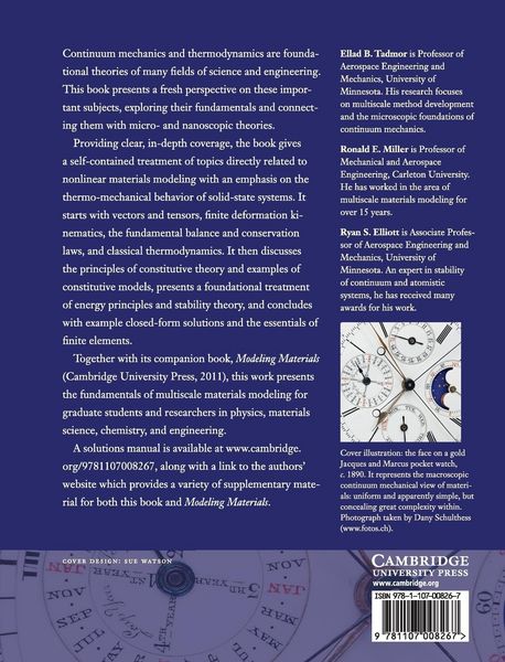 Produktbild: Continuum Mechanics and Thermodynamics