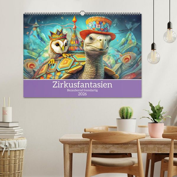 Produktbild: Zirkusfantasien - Bezaubernd fremdartig (Wandkalender 2026 DIN A2 quer), CALVENDO Monatskalender