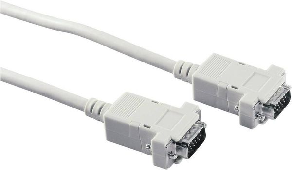 Digitus VGA Anschlusskabel VGA 15pol. Stecker, VGA 15pol. Stecker 1.80 m Grau AK-310100-018-E schraubbar VGA-Kabel