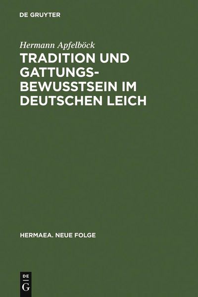 Produktbild: Tradition und Gattungsbewu&szlig;tsein im deutschen Leich