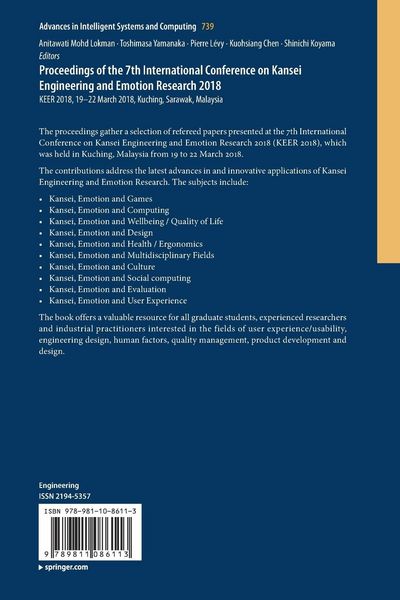 Produktbild: Proceedings of the 7th International Conference on Kansei Engineering and Emotion Research 2018