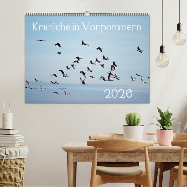 Produktbild: Kraniche in Vorpommern (Wandkalender 2026 DIN A2 quer), CALVENDO Monatskalender