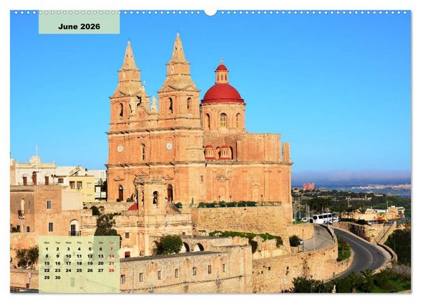 Produktbild: Malta and Gozo two historical islands (High Quality Premium Wall Calendar 2026 DIN A2 landscape),CALVENDO 12 Month Wall Calendar