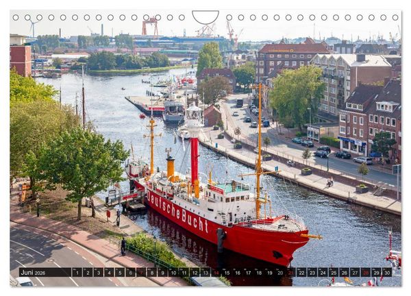 Produktbild: EMDEN Seehafenstadt mit Flair (Wandkalender 2026 DIN A4 quer), CALVENDO Monatskalender