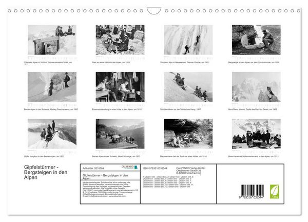 Produktbild: Gipfelst&uuml;rmer - Bergsteigen in den Alpen (Wandkalender 2026 DIN A3 quer), CALVENDO Monatskalender