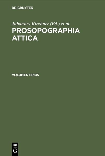 Produktbild: Prosopographia Attica