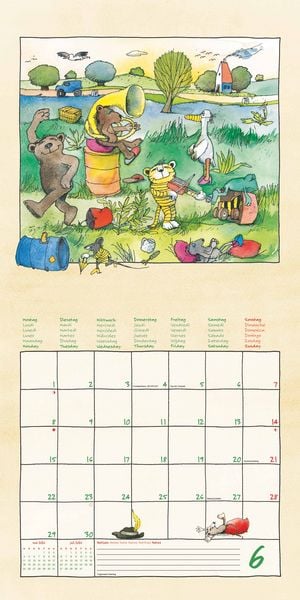 Produktbild: Janosch 2026 - Broschürenkalender 30x30 cm (30x60 geöffnet) - Kalender mit Platz für Notizen - inkl. Poster - Bildkalender - Wandplaner - Wandkalender