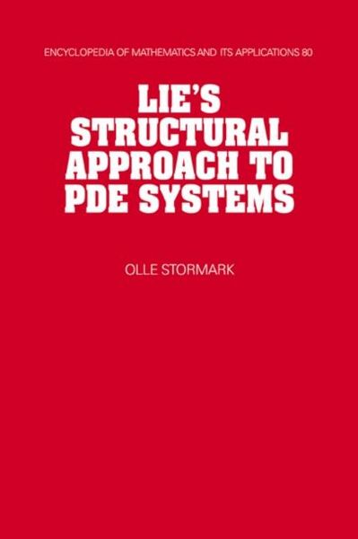 Produktbild: Lie's Structural Approach to PDE Systems