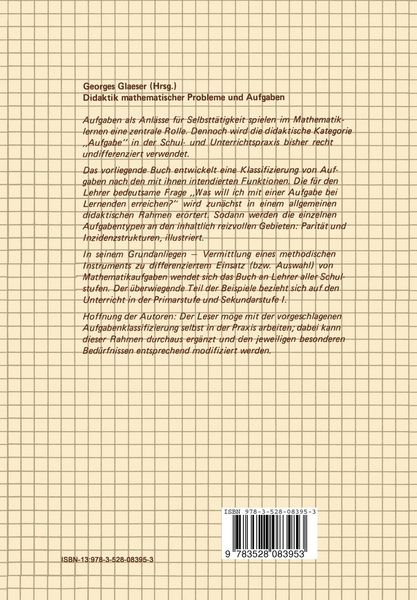 Produktbild: Didaktik mathematischer Probleme und Aufgaben