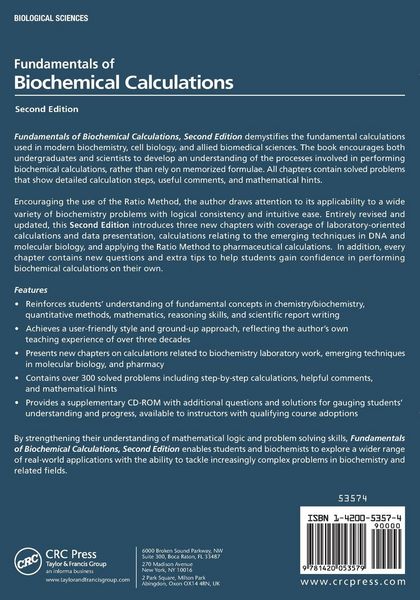 Produktbild: Fundamentals of Biochemical Calculations