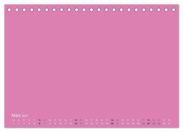 Produktbild: Bastelkalender - Pink (Tischkalender 2027 DIN A5 quer), CALVENDO Monatskalender
