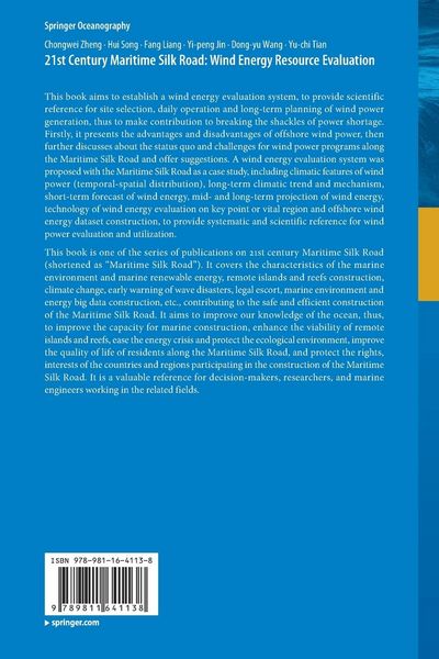 Produktbild: 21st Century Maritime Silk Road: Wind Energy Resource Evaluation