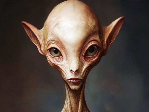 Produktbild: CALVENDO Puzzle Au&szlig;erirdisches Portr&auml;t - Mystisches Wesen zwischen Sci-Fi und Realit&auml;t | 1000 Teile Lege-Gr&ouml;&szlig;e 64x48cm Foto-Puzzle f&uuml;r gl&uuml;ckliche Stun