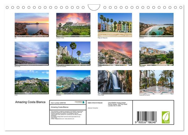 Produktbild: Amazing Costa Blanca (Wall Calendar 2027 DIN A4 landscape), CALVENDO 12 Month Wall Calendar